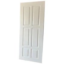 6-Panel Solid White Flush Door