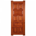 8-Panel Kiln-Dried Solid Mahogany Front Door