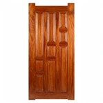 9-Panel Kiln-Dried Solid Mahogany Front Door